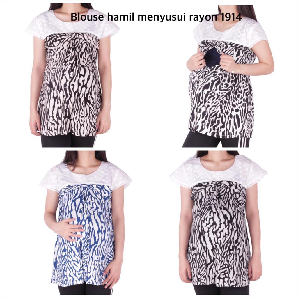 Blouse Hamil Menyusui Rayon 1914 All Varian