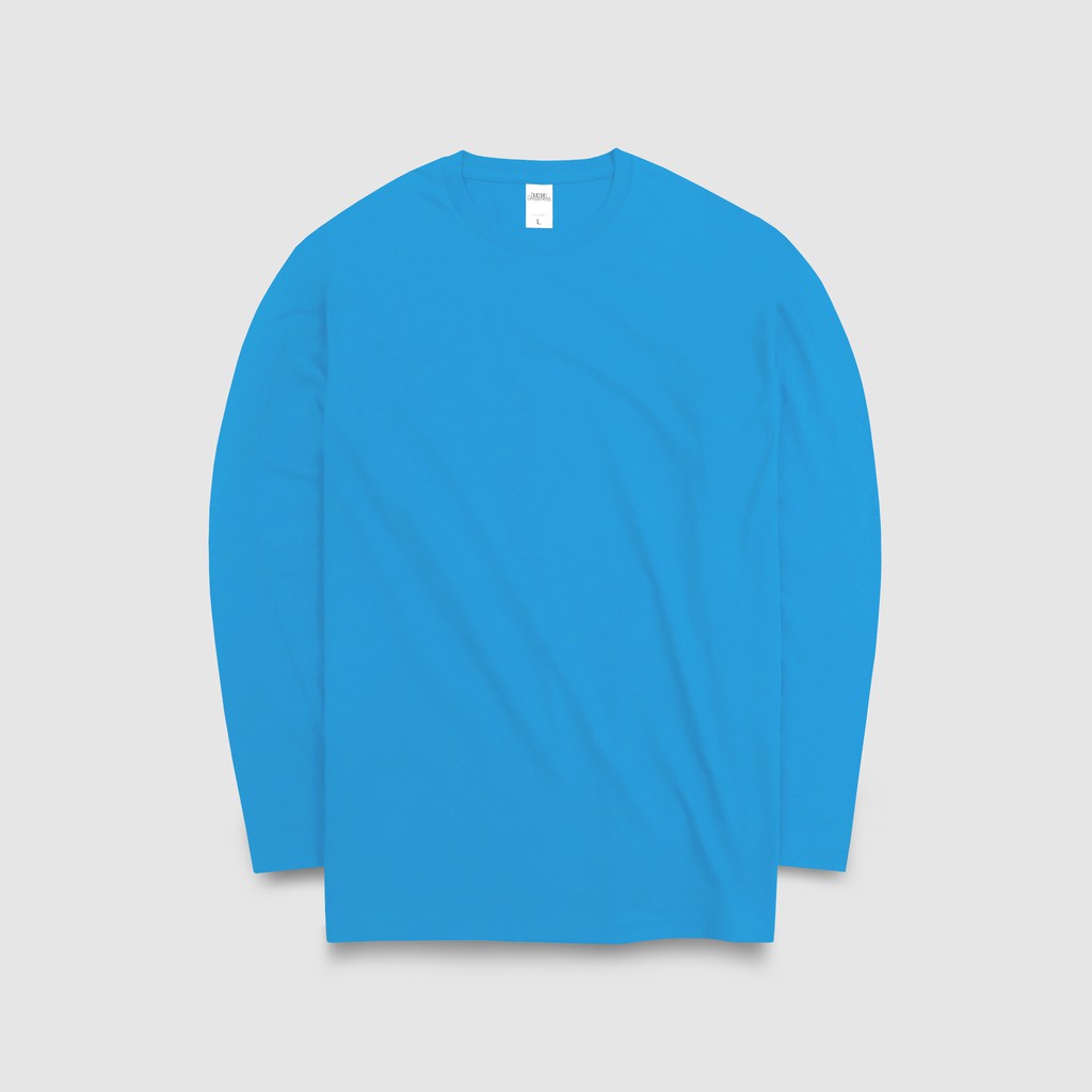 Kaos T-Shirt Lengan Panjang Long Sleeve Buat Pria & Wanita Ocean Blue Human Greatness Bahan Adem Tid