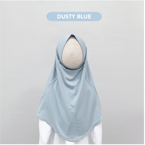 Mooi Hijab Instant Anak Jilbab Anak Perempuan-DUSTY BLUE