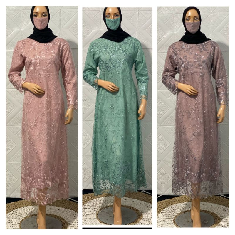 gamis busui maira mode / gamis modern / gamis murah / gamis viral / gamis terbaru / gamis brokat gam