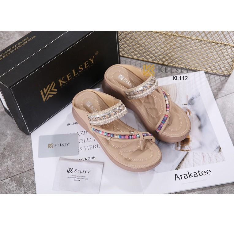 BNR.14Jl22ᵂ– Kelsey Sandal Wedges Wanita  Kelsey / Wedges Sandal 5cm  KL112