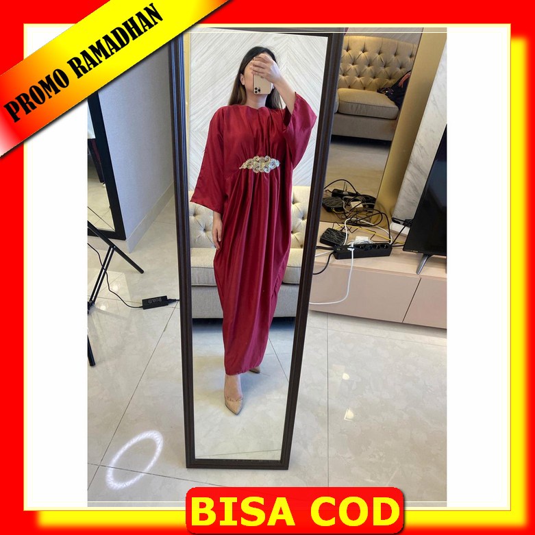 Kaftan Wanita Terbaru Kekinian 2022 "Chloe Kaftan" Real Pict Ori By Mieux, Fit To Jumbo Cocok Untuk 