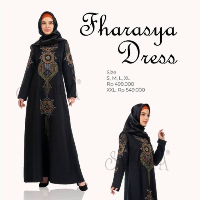 Gamis hitam Shasmira fharasya dress