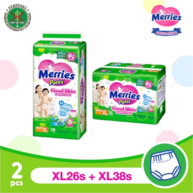 Merries Pants Good Skin XL 26 + XL 38