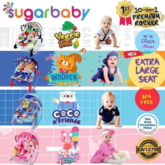 Sugar Baby Bouncer 10 in 1 Premium Rocker.