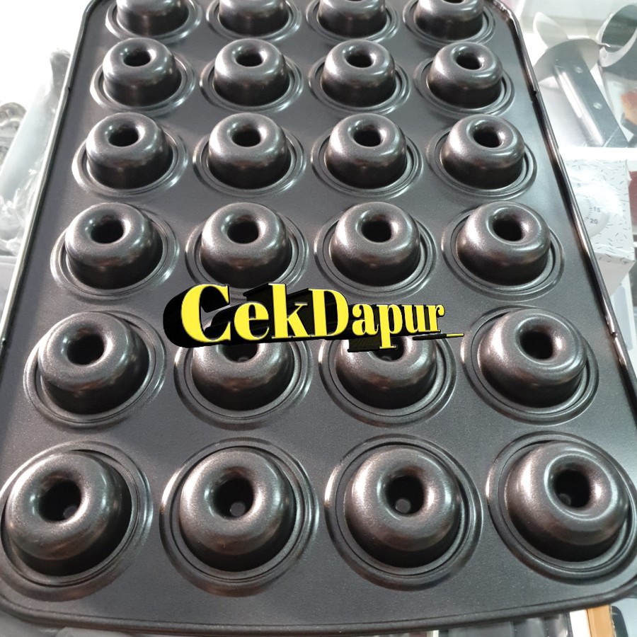 loyang cetakan donat royal ami 24 cup/loyang donat anti lengket tebal/loyang teflon anti lengket