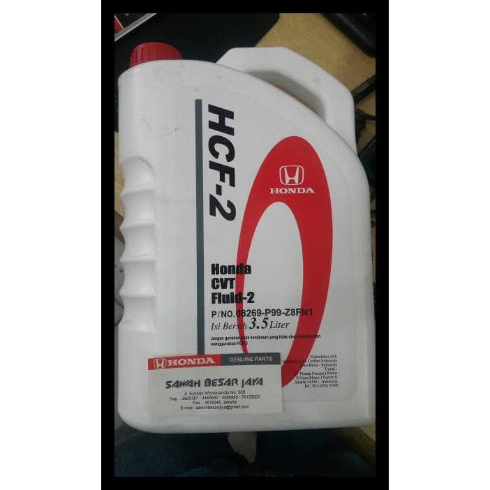 DISKON OLI TRANSMISI HCF - 2 / HONDA CVT FLUID 