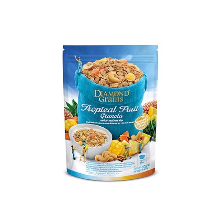 

Diamond Grains Tropical Fruit Granola 220gr