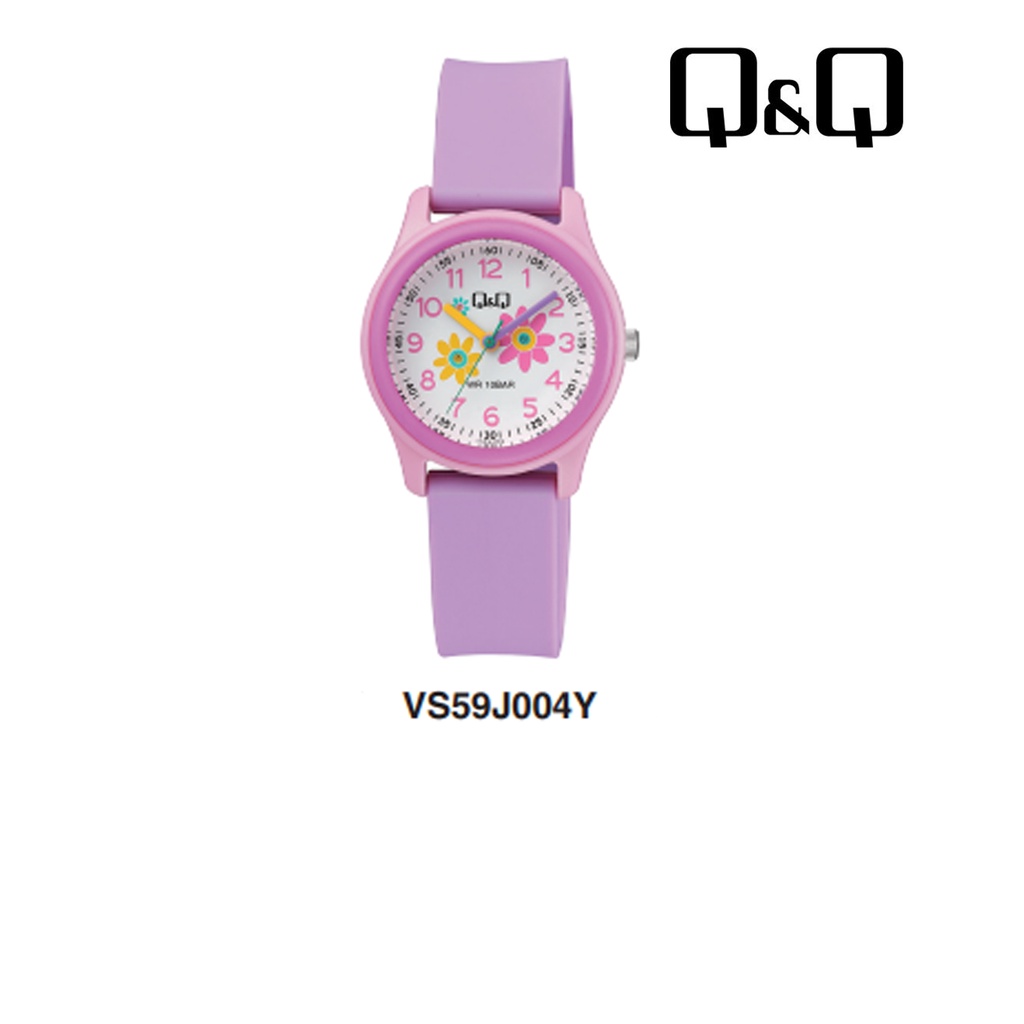 Jam Tangan Anak Lucu Colorful Rubber Analog Original Q&amp;Q QNQ QQ VS59 VS59J Series