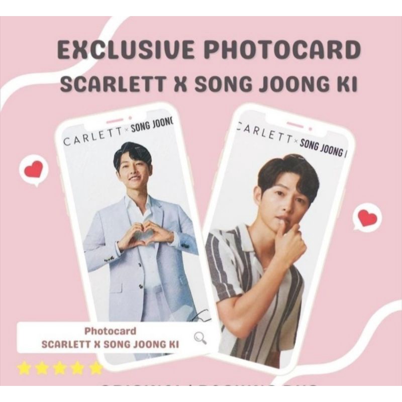 PHOTOCARD SONG JOONG KI X SCARLETT ORIGINAL