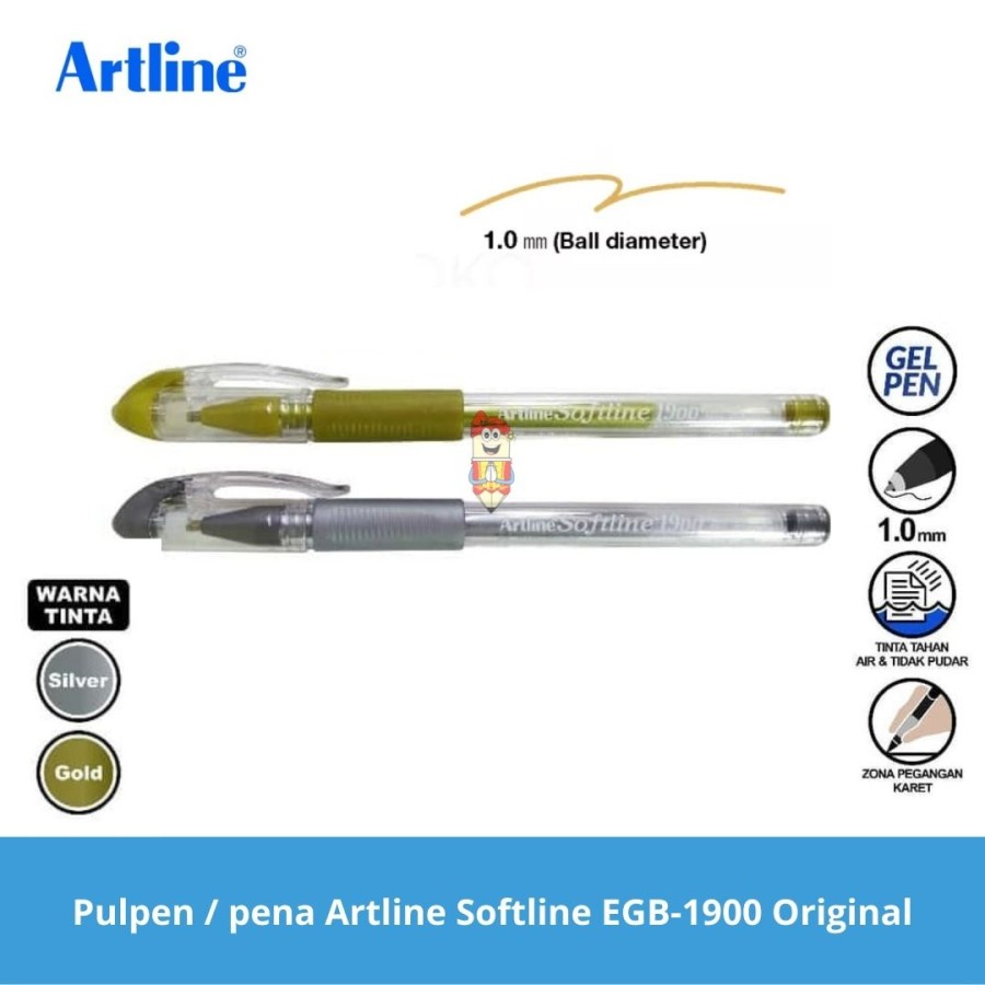 

Pulpen / pena Artline Softline EGB-1900 Gold / silver Original