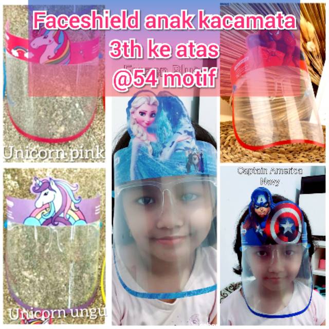 REFILL Faceshield kacamata anak_REFILL Face shield anak import anak