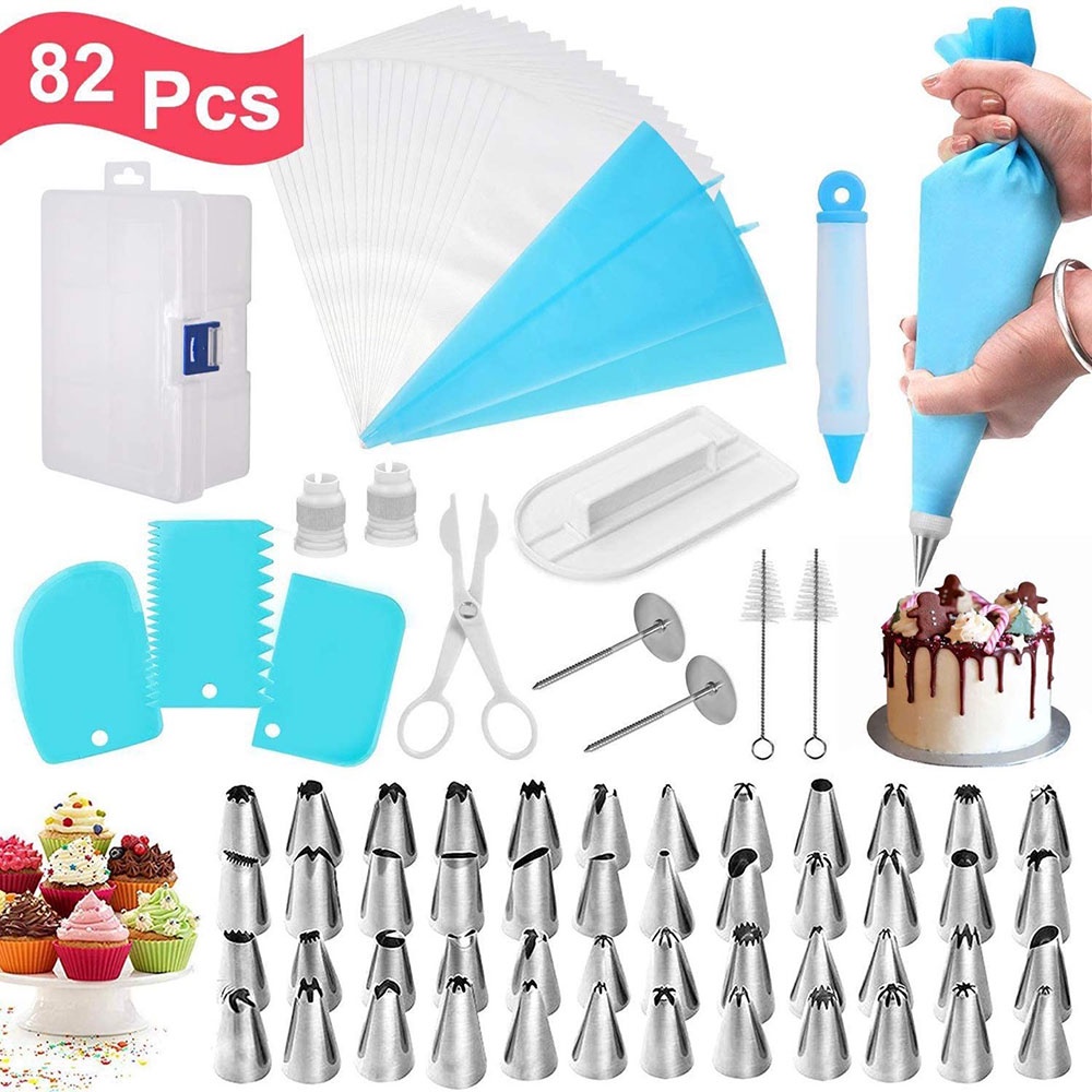 82pcs / Set Spuit Piping Icing Untuk Dekorasi Kue Owt