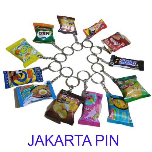 GANTUNGAN KUNCI MINIATUR SNACK SOUVENIR PESTA KADO OLEH OLEH PAKET PILIHAN