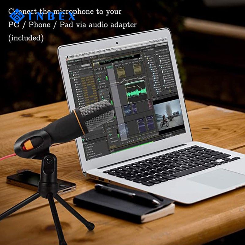 MICROPHONE SF666 BONUS TRIPOD MICROFON PROFESSIONAL  STUDIO CONDENSER MIC PLUS STAND