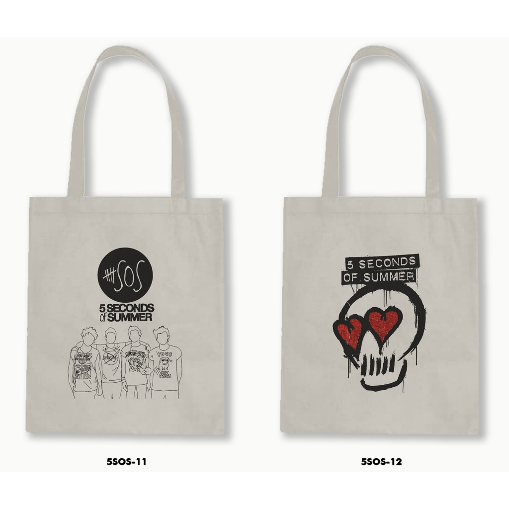 TOTE BAG BLACU  - 5 SECOND OF SUMMER / 5SOS 01