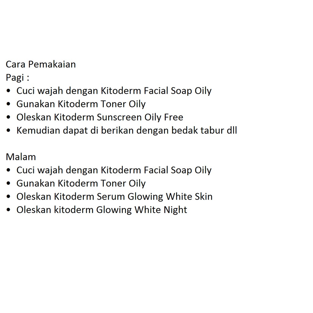 PAKET Kitoderm Whitening Platinum Oily skin / Paket Pemutih Kulit Berminyak isi 5 BPOM Aman