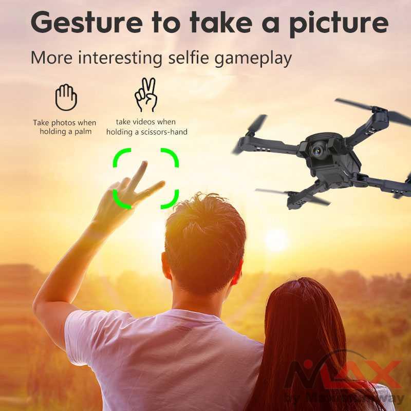 ZWN Falcon Quadcopter Drone R8 WiFi FPV Dual Camera 1080p - 1808 Warna Hitam