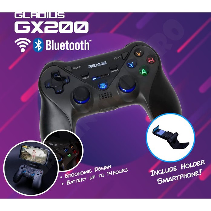 Gamepad Gaming Rexus Gladius GX200 Wireless for Android and IOS