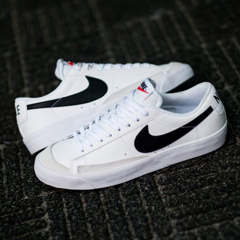ORIGINAL TERMURAH, NIKE BLAZER LOW WHITE BLACK
