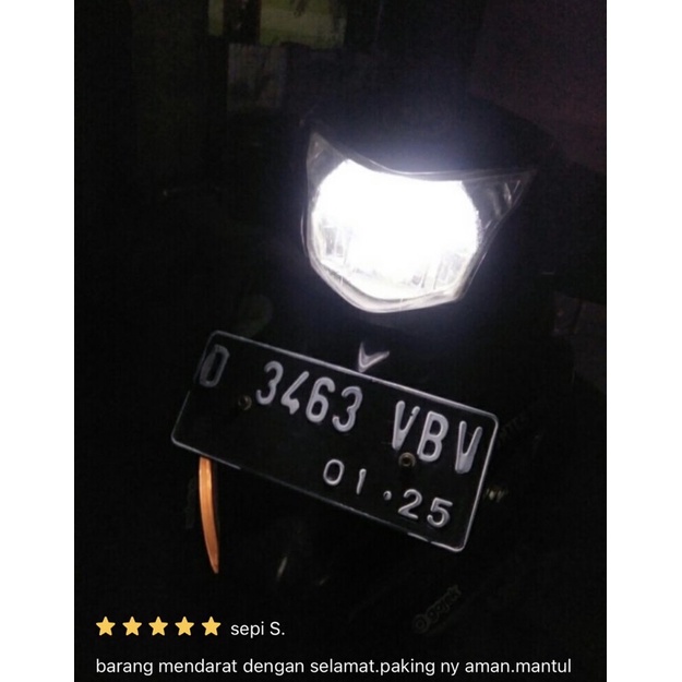 bholam bolam lampu depan motor bebek/ metik h6 ac dc lampu led 2sisi depan terang kualitas mantap ( MIKACHI )