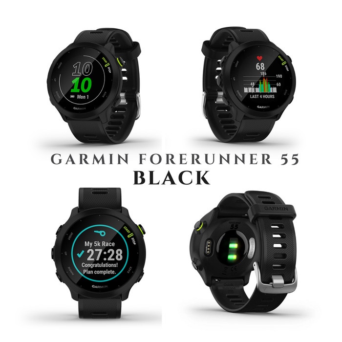 Garmin Forerunner 55 GPS HR Marathon Lari Sepeda Fitness Gym