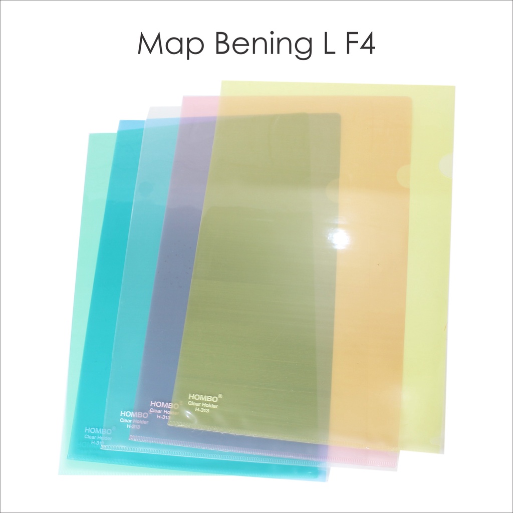 

Map Plastik / Map File / Map L Bening Berwarna Ukuran F4