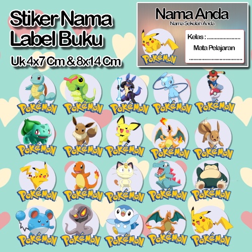 

Stiker Pokemon pikachu pikacu Karakter Lucu Custom Lebel Nama cromo murah 20 Varian berbeda Sticker Pelajaran Mapel buku anak sekolah No 10
