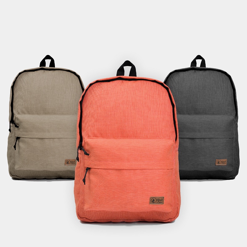 I Quit Tas Ransel Kasual Laptop Pria Wanita Kanvas Klasik | Backpack Sekolah Kerja Simple Basic Cora