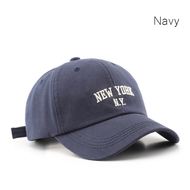 Topi baseball Matahari Motif Bordir Tulisan New York NY Gaya retro Korea hip hop Untuk Unisex