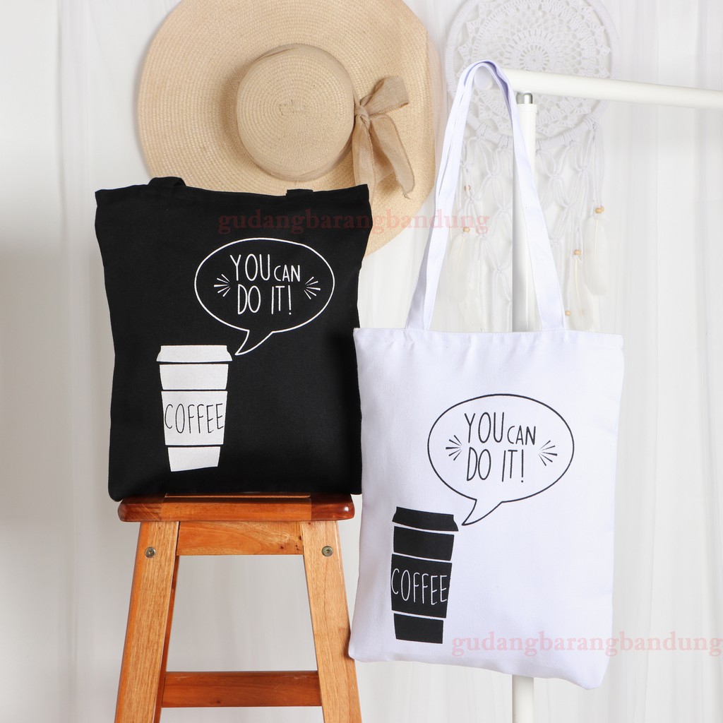 Totebag Kanvas Design CFE dengan tutup resleting