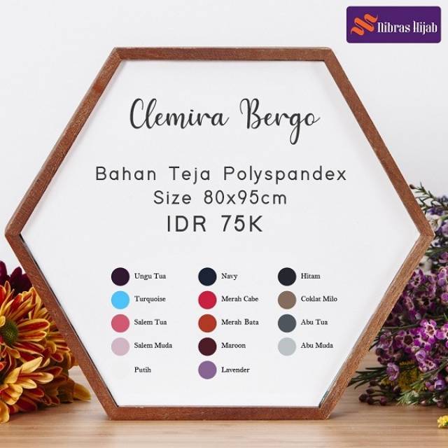 CLEMIRA BERGO SET NIBRAS HIJAB+MASKER-2