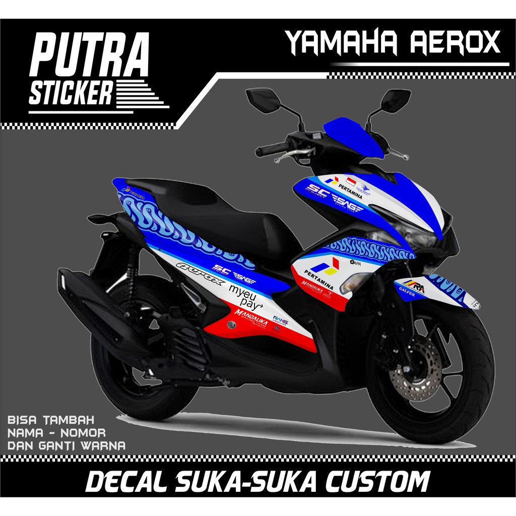 Sticker Aerox 155 Full Body, Decal Sticker Aerox 155