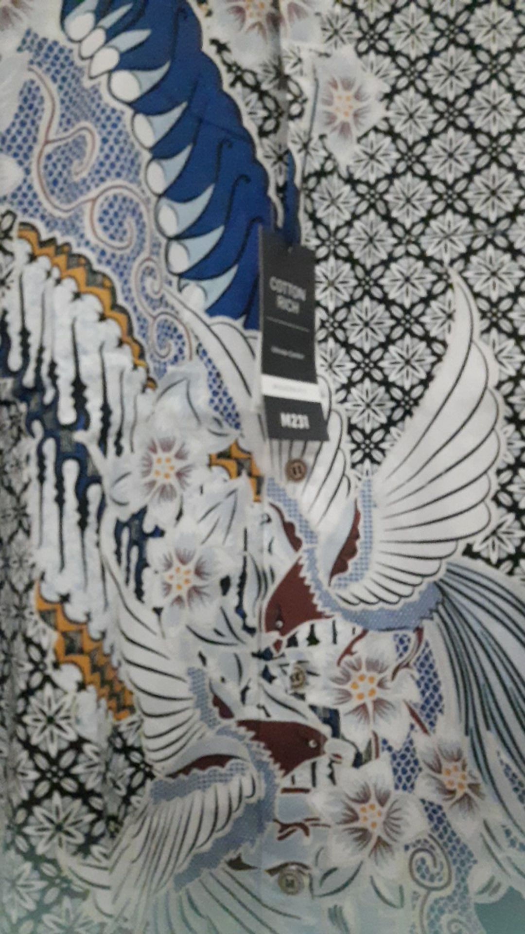 M231 Kemeja Pria Batik Panjang Biru 1423b