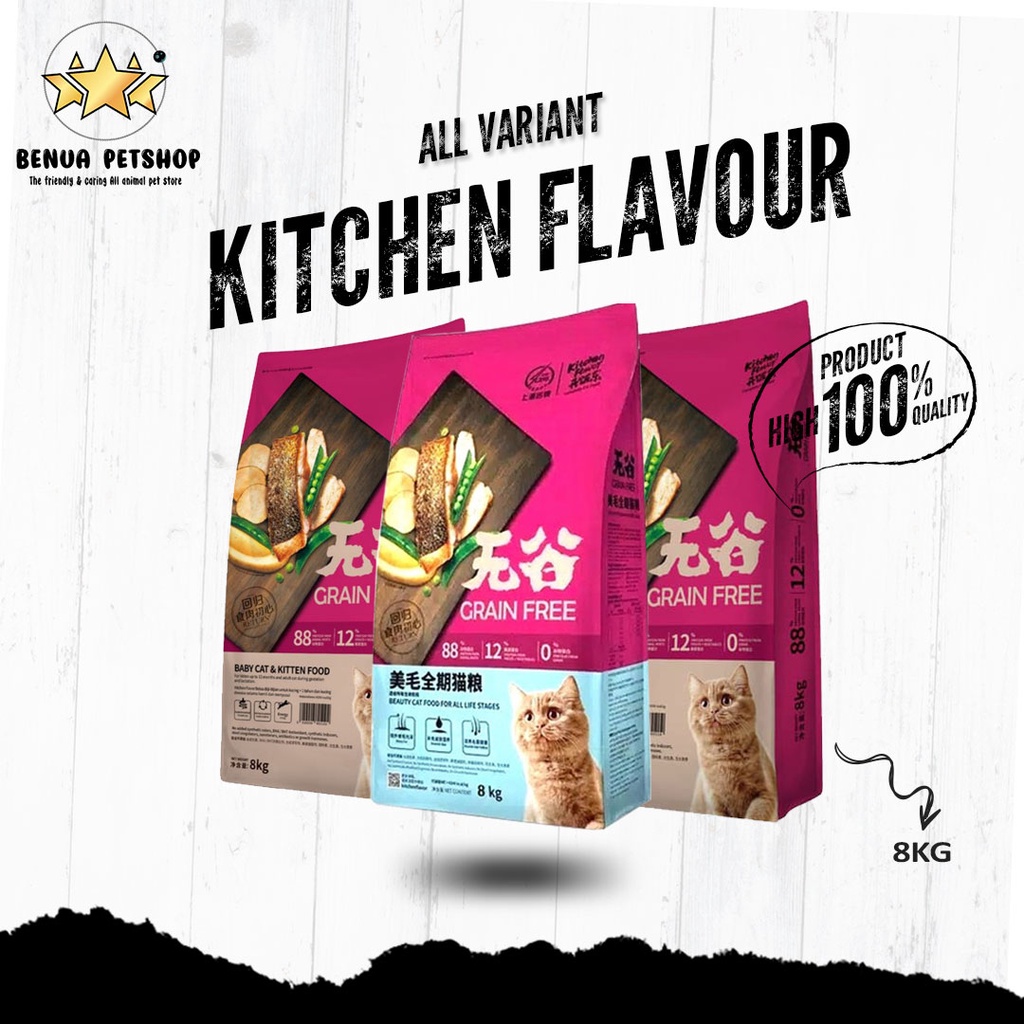 KITCHEN FLAVOR CatFood All variant For All Life Stages  8 KG