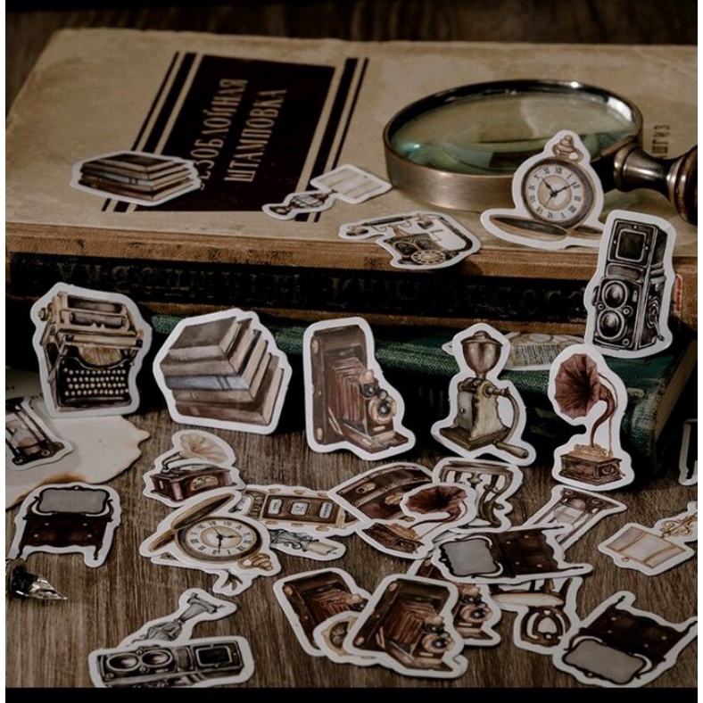 

[10 - 15 Pcs Stiker Vintage untuk Scrapbook/Jurnal/Diary ]