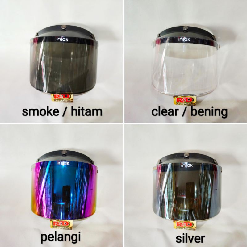 kaca datar merk injak untuk helm cargloss bogo jpn njs arc