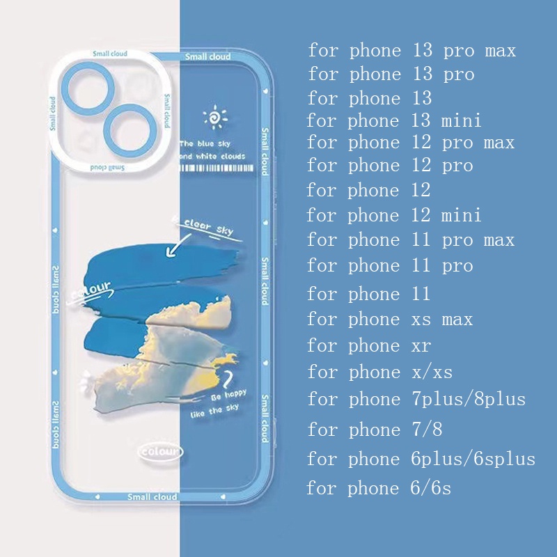Soft Case Silikon TPU Transparan Shockproof Untuk iPhone 13pro / mini 12promax / 11pro MAX / 6S / 7 / 8plus / X / XS / XR