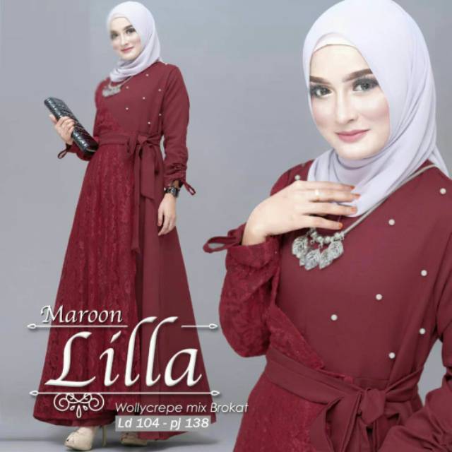 GAMIS BROKAT LILLA KANAYA BATIK