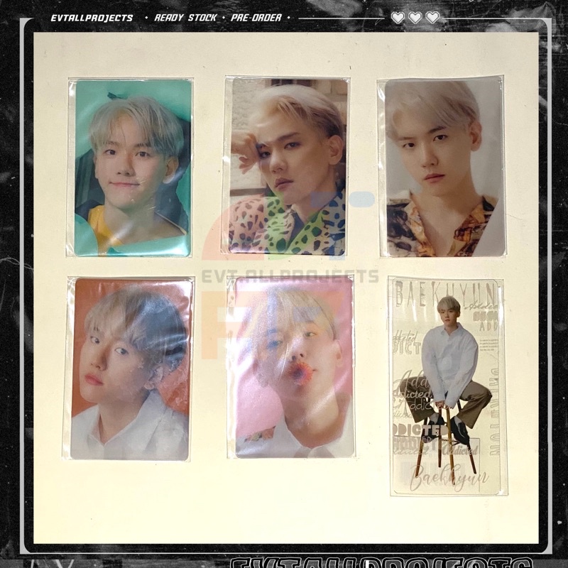 BAEKHYUN CLEAR PHOTOCARD BOOKMARK JAPAN ALBUM BONUS BENEFIT EXOL JAPAN CLUB CLEAR TRADING CARD