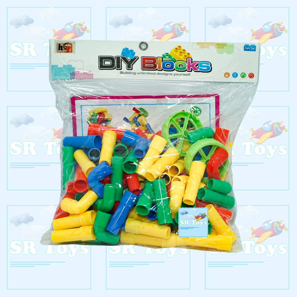 Mainan Edukasi Block Pipa DIY Pipe Puzzle COD Gratis Ongkir