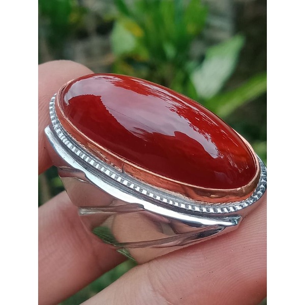Batu akik pandan merah btik natural