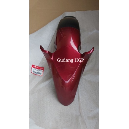 Fender Fr Red Metalic, Spakbor Depan Honda New MegaPro Monoshock Karbu 61100-KSP-B00DRM Ori Honda Ge