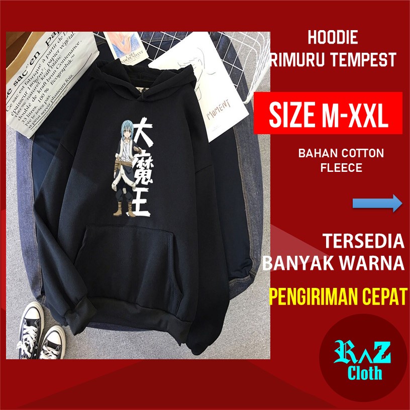 Jaket Pria Anime Rimuru Tempest Slime Hodie Cowok Hudi
