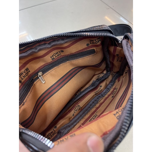 selempang handbag monblanc kulit jeruk pria/wanita import premium 118-7