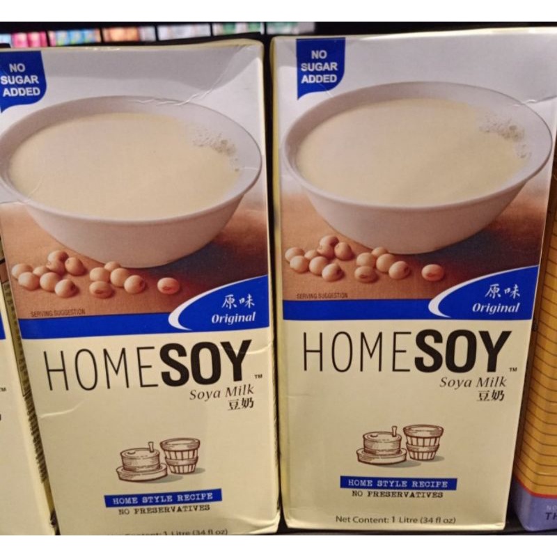 

HOMESOY SOYA MILK ORIGINAL NO SUGAR ADDED 1LT