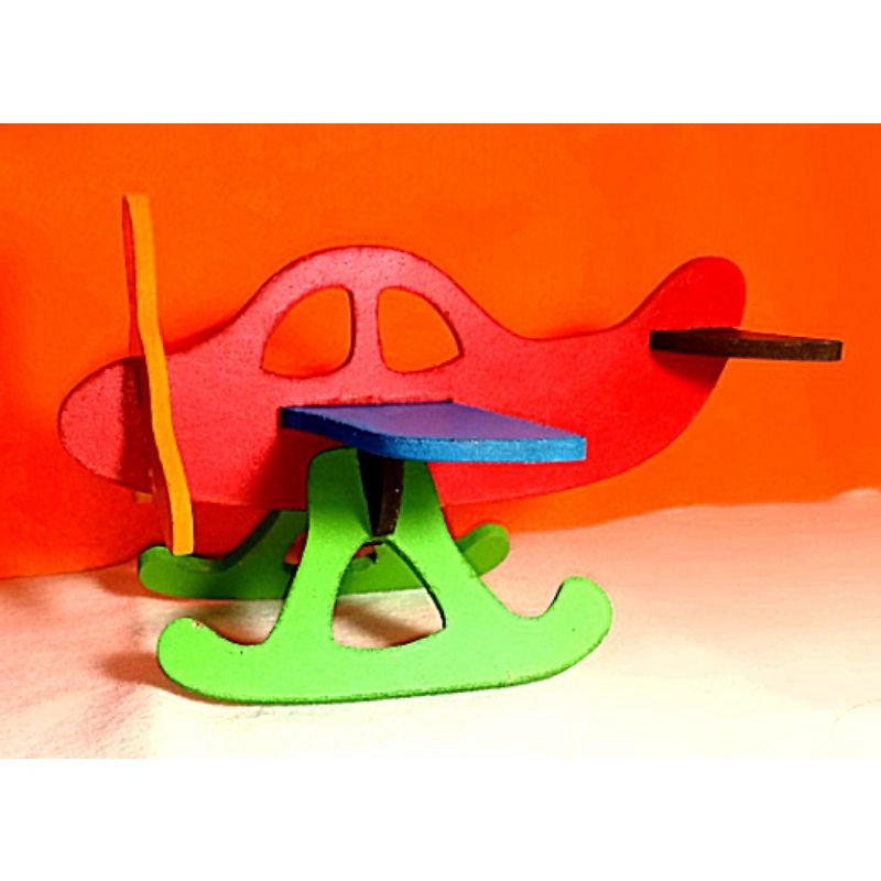Mainan Edukasi Anak Puzzle 3D Pesawat