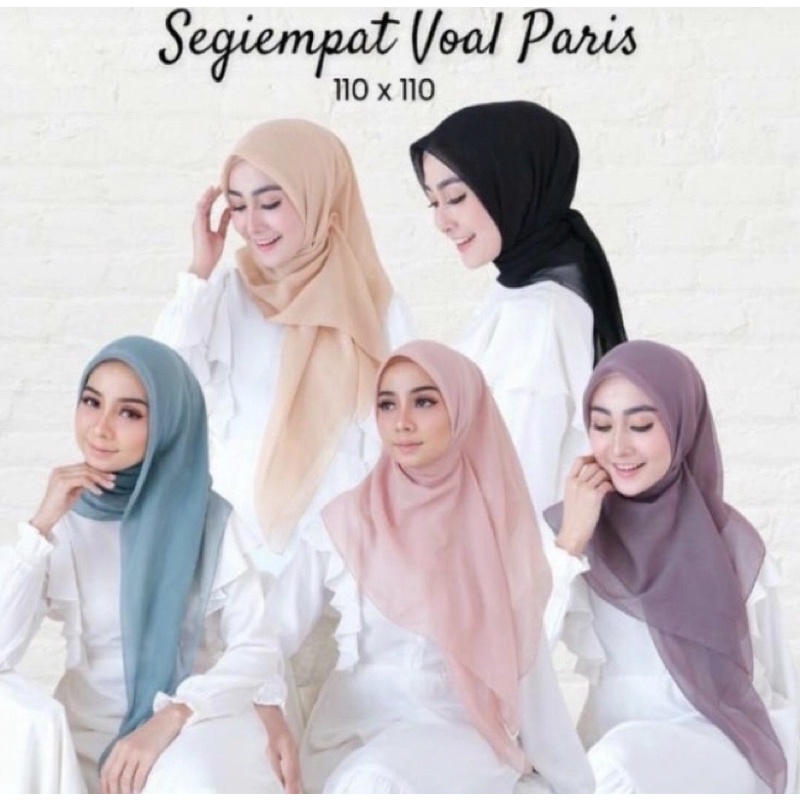 PARIS PREMIUM/SEGI EMPAT PREMIUM JAIT TEPI/HIJAB SEGI EMPAT VOAL/PARIS PREMIUM ON LABEL