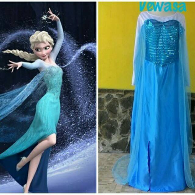 Princess ELSA FROZEN Dewasa/Baju Kostum Elsa Frozen Kaos Putih/Cosplay Princess Elsa Frozen Disney