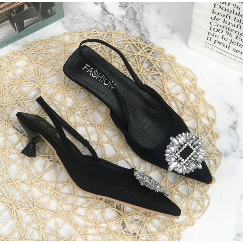 Heels L011 sepatu sendal wanita import realpict